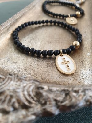 bracelet perles noires boutique mariage