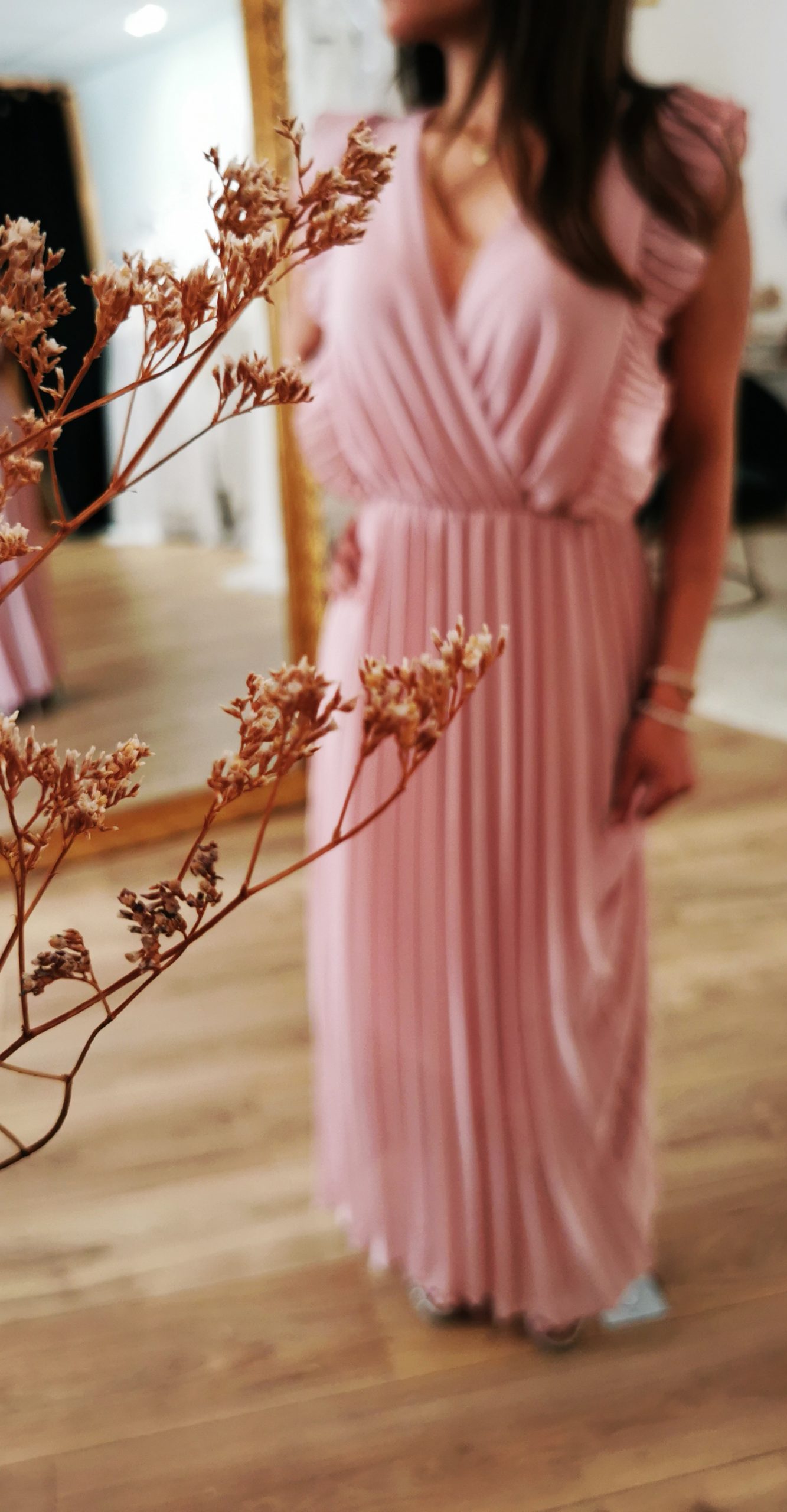 Robe Longue Rose pastel