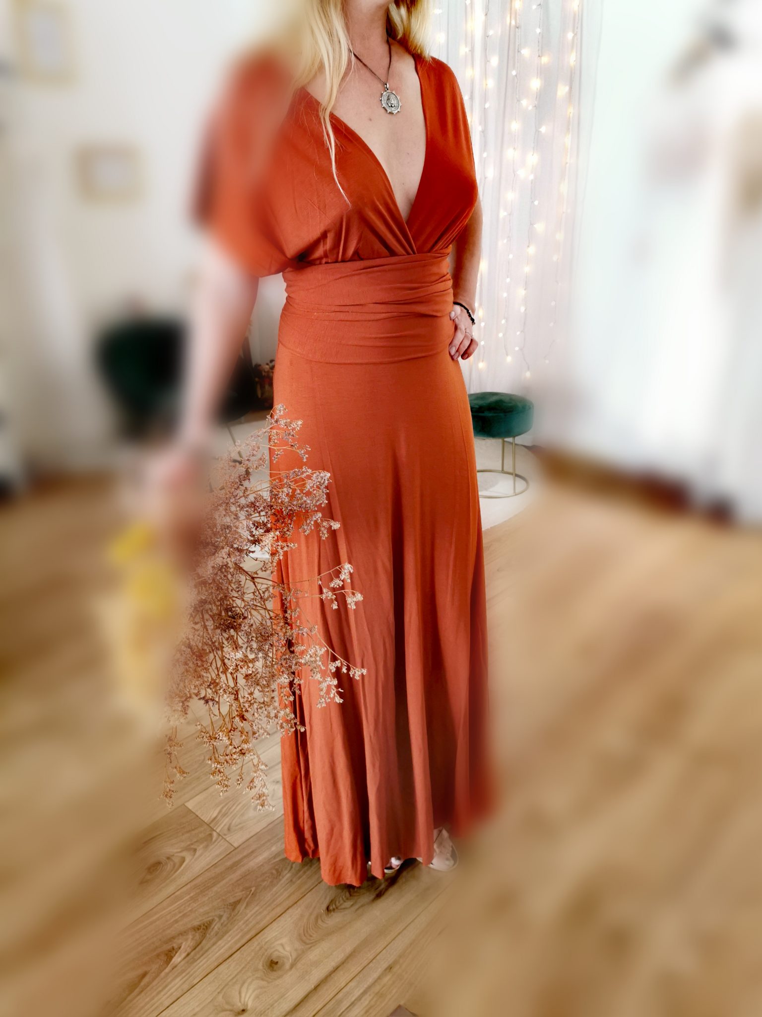 Robe Longue Multipositions Terracotta